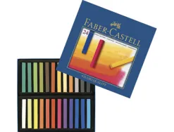 Pastel tendre faber-castell goldfaber studio carré 66mm coloris brillant intense bonne résistance lumière boîte 24u