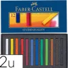 Pastel tendre faber-castell goldfaber studio carré 66mm coloris brillant intense bonne résistance lumière boîte 12u