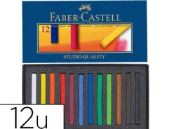 Pastel tendre faber-castell goldfaber studio carré 66mm coloris brillant intense bonne résistance lumière boîte 12u