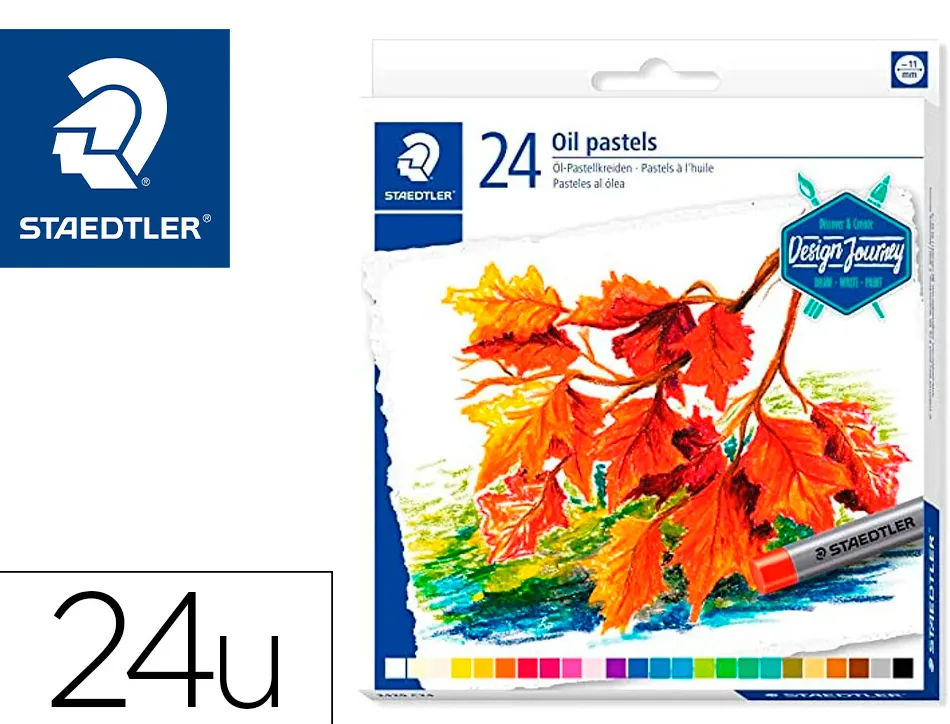 Pastels a l'huile staedtler 2420 design journey assortis - lot de 12 etuis carton de 24 un