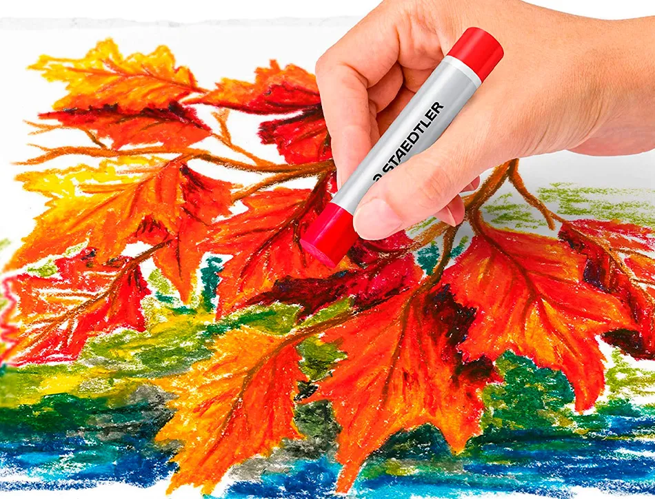 Pastels a l'huile staedtler 2420 design journey assortis - lot de 12 etuis carton de 24 un