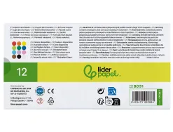 Pastels tendres liderpapel corps rond coloris assortis etui 12 unites