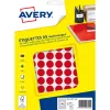 Pastille adhesive apli impression laser jet encre et copieur diametre 15mm permanente coloris rouge