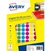Pastille adhesive apli impression laser jet encre et copieur diametre 15mm permanente coloris assortis