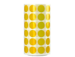 Pastille adhesive liderpapel diametre 15mm coloris jaune rouleau 2500 unites boite carton
