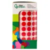 Pastille adhesive liderpapel diametre 10,5mm coloris rouge rouleau 6000 unites boite carton