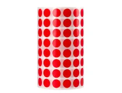 Pastille adhesive liderpapel diametre 10,5mm coloris rouge rouleau 6000 unites boite carton