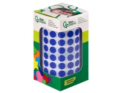 Pastille adhesive liderpapel diametre 10,5mm coloris bleu rouleau 6000 unites boite carton