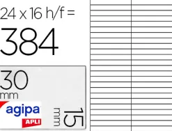 Pastille adhésive apli agipa diamètre 30mm permanente coloris blanc étui a5 384 unités