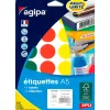 Pastille adhésive apli agipa diamètre 30mm coloris assortis pochette 168 unités