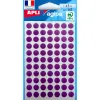 Pastille adhésive apli agipa diamètre 8mm permanente coloris violet pochette 462 unités