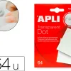 Pastille adhésive apli transparente enlevable sans trace idéal échantillons photos dessins pochette 64 unités