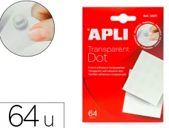 Pastille adhésive apli transparente enlevable sans trace idéal échantillons photos dessins pochette 64 unités