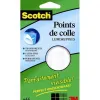 Pastille adhésive scotch invisible double face fixe tout ultra-fine colle/décolle respect surfaces coloris transparent