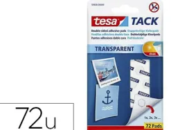 Pastille adhésive tesa tack universal pâte à fixer souple court terme transparente étui 72 unités
