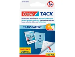Pastille adhésive tesa tack universal pâte à fixer souple court terme transparente étui 72 unités