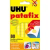 Pastille adhésive uhu patafix fixe momentanément définitivement documents objets coloris jaune sachet 80 unités