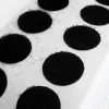 Pastilles apli rondes auto agrippant adhesif diametre 19mm noir . blister de 12