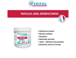 Pastilles de javel effervescentes wyritol parfum eucalyptus boîte de 150
