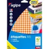 Pastilles multi-usage apli 8mm pochette de 10 coloris orange 2940 unites