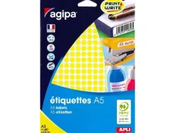 Pastilles multi-usage apli 8mm pochette de 10 coloris jaune 2940 unites