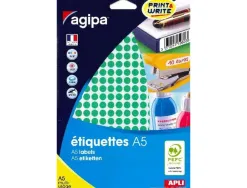 Pastilles multi-usage apli 8mm pochette de 10 coloris vert 2940 unites