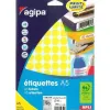 Pastilles multi-usage 15mm pochette de 10 coloris jaune 960 unites
