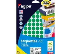 Pastilles multi-usage 15mm pochette de 10 coloris vert 960 unites
