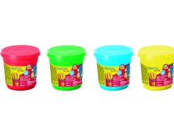 Pate a jouer be be giotto ingredients natruels matiere vegetale 220g schoolpack 18 pots 8 coloris assortis