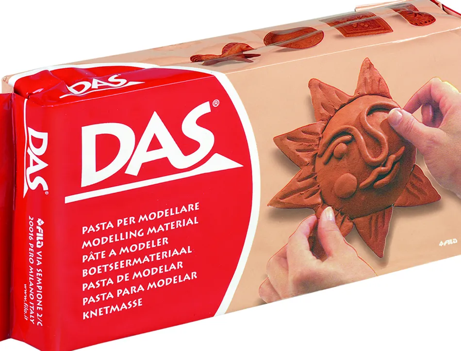 Pate a modeler das auto durcissante 1kg coloris rouge