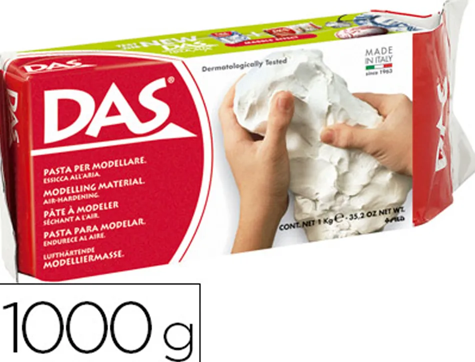 Pate a modeler das auto durcissante 1kg coloris blanc