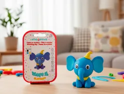 Pate a modeler imaginovo sechage a l'air set coloris assortis avec instructions elephant