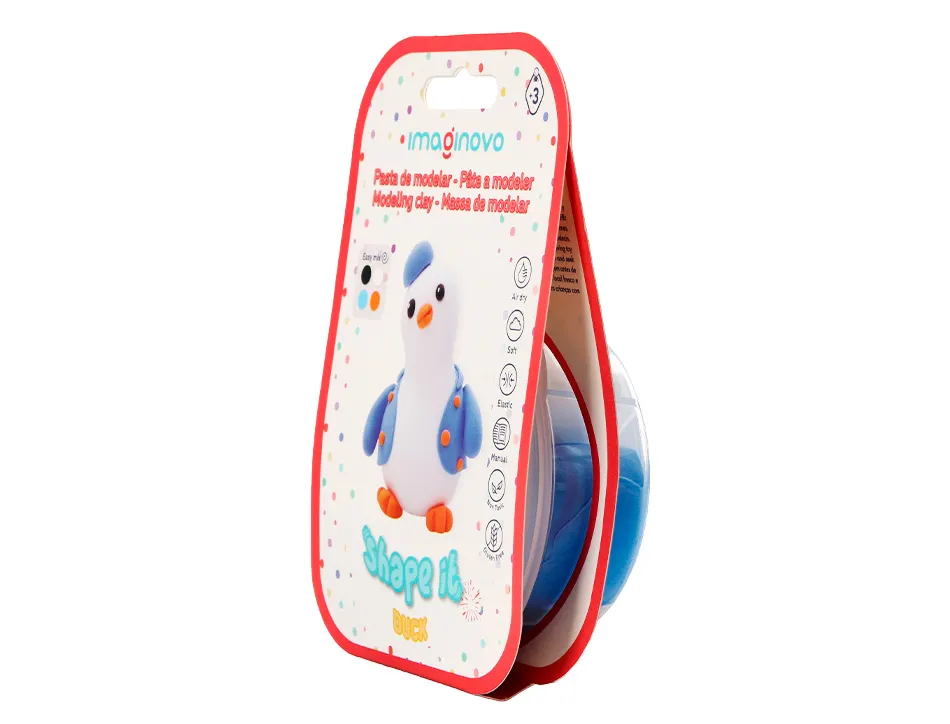 Pate a modeler imaginovo sechage a l'air set coloris assortis avec instructions pingouin