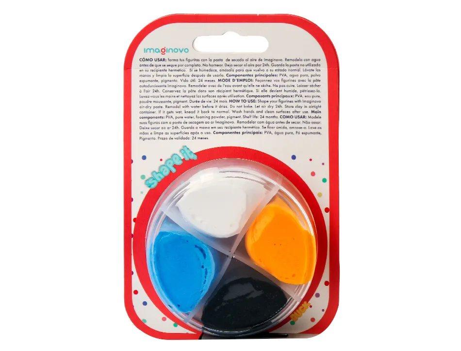Pate a modeler imaginovo sechage a l'air set coloris assortis avec instructions pingouin
