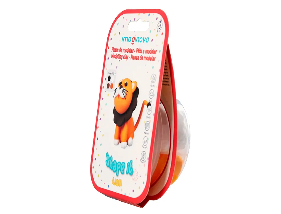 Pate a modeler imaginovo sechage a l'air set coloris assortis avec instructions lion