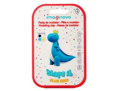 Pate a modeler imaginovo sechage a l'air set coloris assortis avec instructions dinosaure bleu