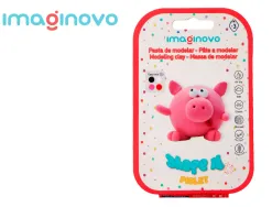 Pate a modeler imaginovo sechage a l'air set coloris assortis avec instructions cochon