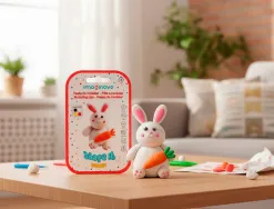 Pate a modeler imaginovo sechage a l'air set coloris assortis avec instructions lapin