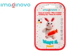 Pate a modeler imaginovo sechage a l'air set coloris assortis avec instructions lapin