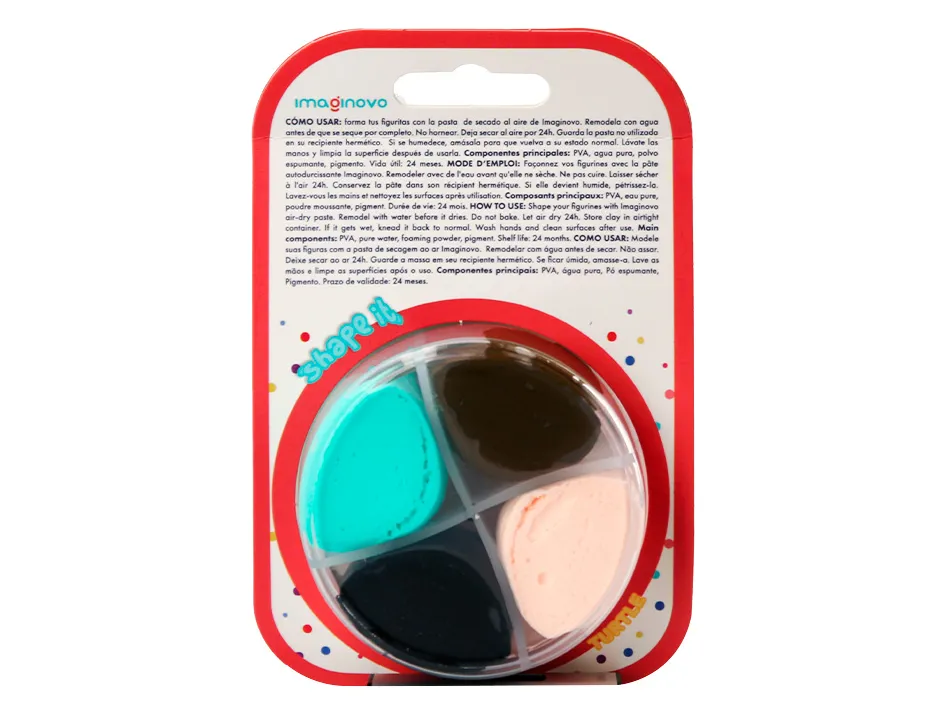 Pate a modeler imaginovo sechage a l'air set coloris assortis avec instructions tortue