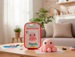 Pate a modeler imaginovo sechage a l'air set coloris assortis avec instructions pieuvre