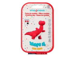 Pate a modeler imaginovo sechage a l'air set coloris assortis avec instructions dinosaure rouge