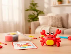 Pate a modeler imaginovo sechage a l'air set coloris assortis avec instructions crabe