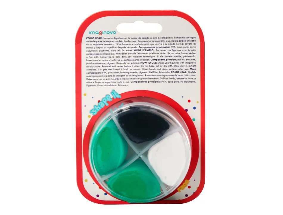 Pate a modeler imaginovo sechage a l'air set coloris assortis avec instructions grenouille