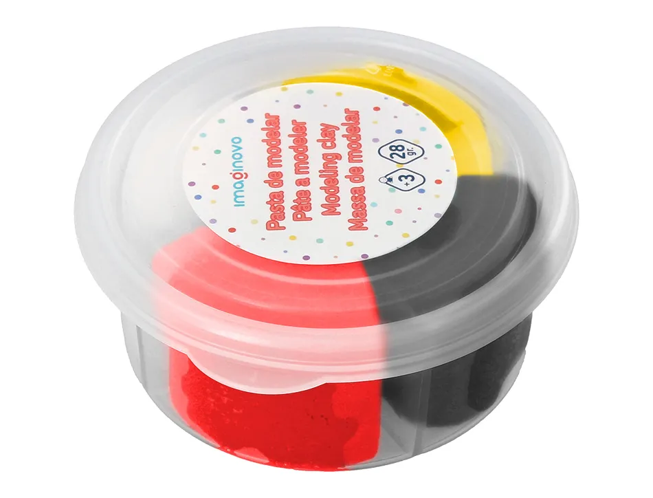 Pate a modeler imaginovo sechage a l'air set coloris assortis avec instructions dinosaure rose