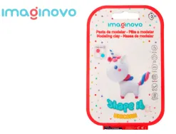 Pate a modeler imaginovo sechage a l'air set coloris assortis avec instructions licorne