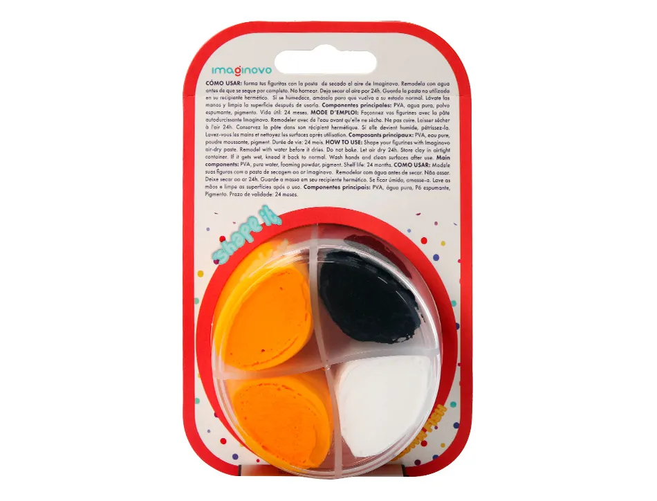 Pate a modeler imaginovo de sechage a l'air set coloris assortis avec instructions poisson clown