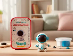 Pate a modeler imaginovo sechage a l'air set coloris assortis avec instructions astronaute