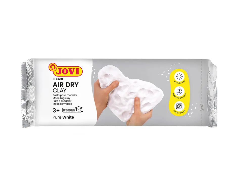 Pate a modeler jovi air dry clay autodurcissante 500g coloris ocre