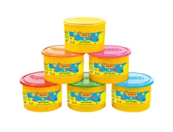 Pate a modeler jovi blandiver coloris neon assortis boite 6 pots 460g